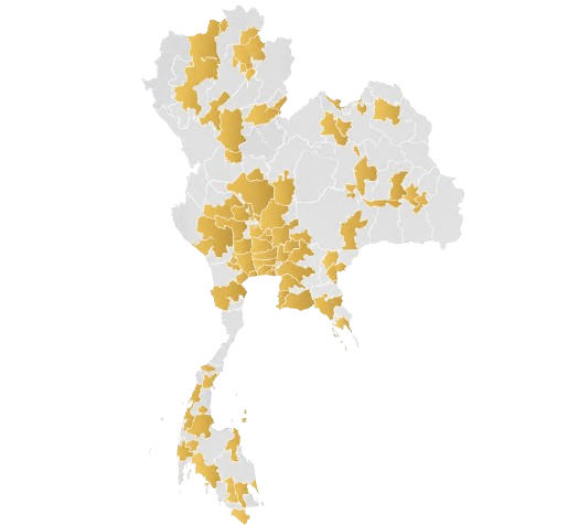 แผนที่จังหวัดที่ STJ Solar Energy ให้บริการ — 43 จังหวัดทั่วประเทศไทย